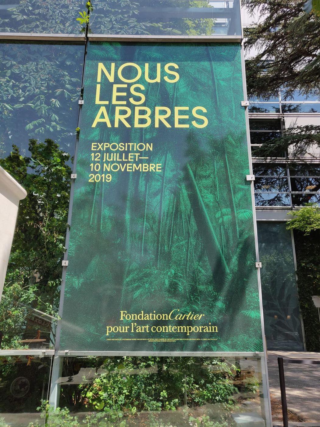 Bâche d'exposition Nous les arbres, Fondation Cartier pour l'art contemporain