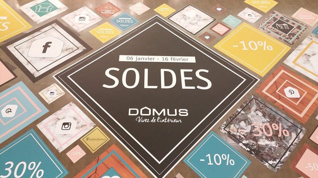 Sol imprimé Soldes Domus en losange multicolore